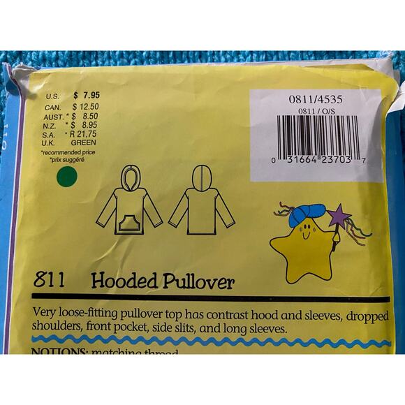 Butterick Sewing pattern 811 Childrens jacket windbreaker sz S M L - Picture 3 of 5